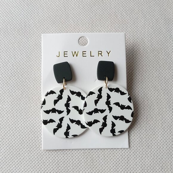 Halloween Bat Earrings, Ladies Earrings - Picture 2 of 3